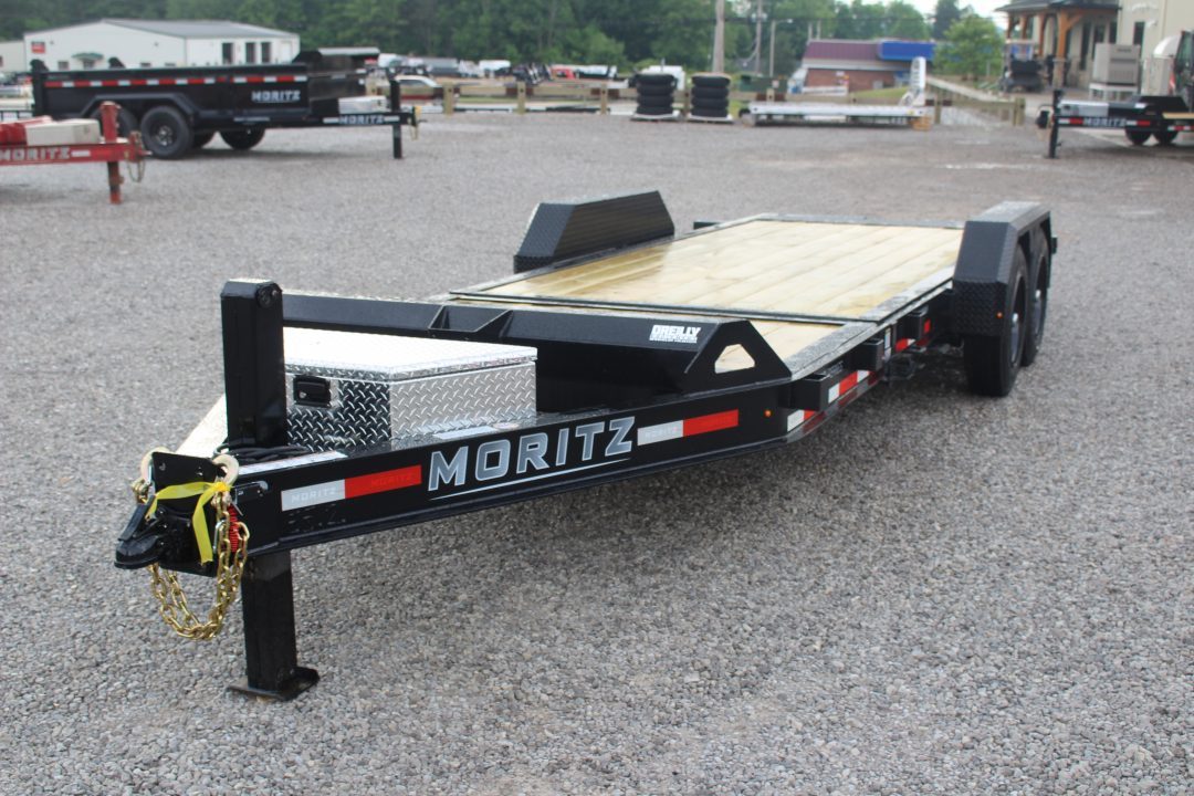 New 2026 Moritz 7' x 16' + 4' Low Pro - Gravity Tilt - Tilt Trailer - 16000# GVW
