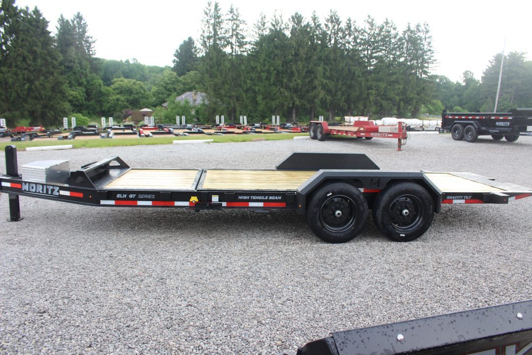 New 2026 Moritz 7' x 16' + 4' Low Pro - Gravity Tilt - Tilt Trailer - 16000# GVW