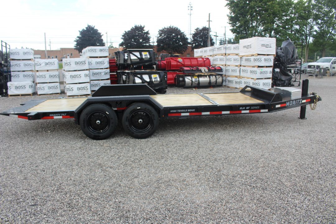 New 2026 Moritz 7' x 16' + 4' Low Pro - Gravity Tilt - Tilt Trailer - 16000# GVW