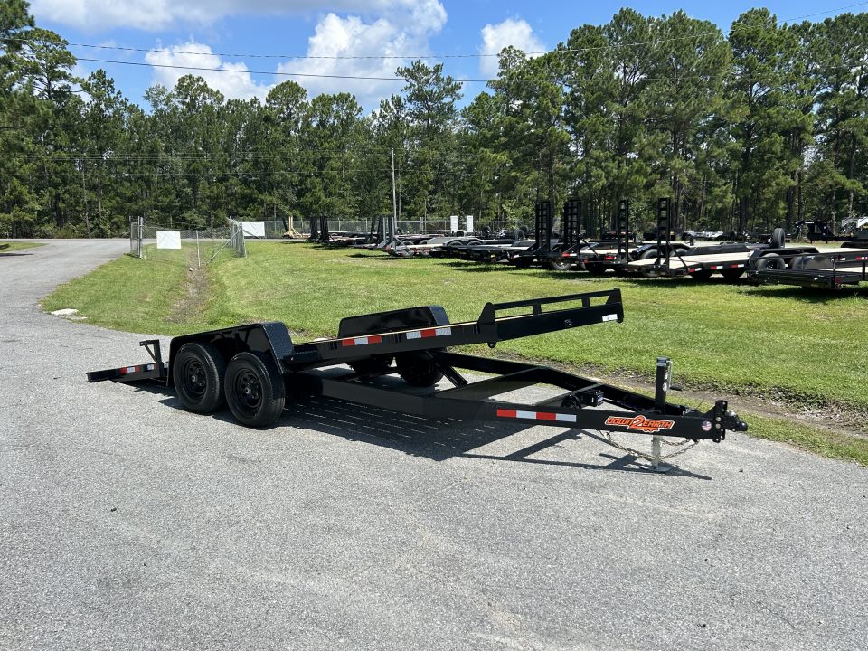 New 2026 Down 2 Earth Trailers 7x20 Tilt Car Hauler / Light Equipment, #6650 lbs Payload