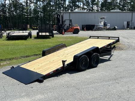New 2026 Down 2 Earth Trailers 7x20 Tilt Car Hauler / Light Equipment, #6650 lbs Payload