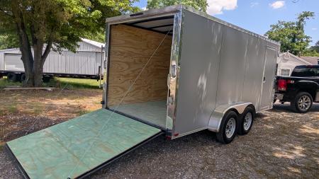 New 2026 Arising 7x16 silver Cargo / Enclosed Trailer
