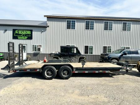Used 2022 Lamar Trailers 83"x22' HD 16k Equipment Trailer Stand up ramps Equipment Trailer