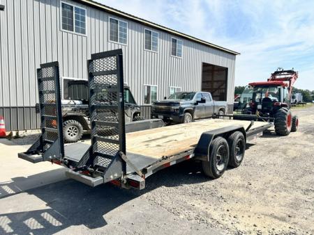 Used 2022 Lamar Trailers 83"x22' HD 16k Equipment Trailer Stand up ramps Equipment Trailer