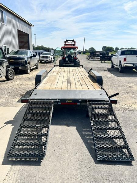 Used 2022 Lamar Trailers 83"x22' HD 16k Equipment Trailer Stand up ramps Equipment Trailer