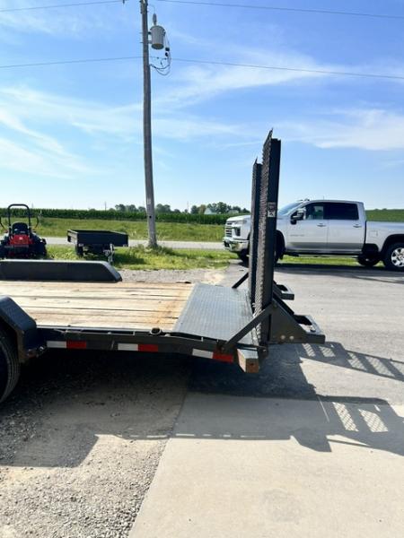 Used 2022 Lamar Trailers 83"x22' HD 16k Equipment Trailer Stand up ramps Equipment Trailer