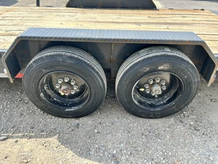 Used 2022 Lamar Trailers 83"x22' HD 16k Equipment Trailer Stand up ramps Equipment Trailer