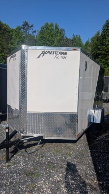 New 2026 Homesteader Trailer 7x12 sa blk/whi Cargo / Enclosed Trailer