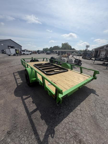 New 2027 RAWMAXX UTX1483BP3.5K Utility Trailer 83X14 SA STRAIGHT DECK (GVW:3500) LIMON GREEN