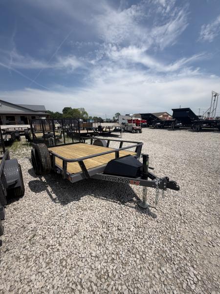 New 2027 RAWMAXX UTX1283BP3.5K Utility Trailer 83X12 SA STRAIGHT DECK (GVW:3500) SHADOW GRAY