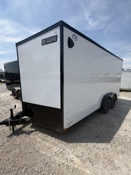 New 2027 CARGO MATE ENCLOSED EHW716TA2-24 90X16 TA RAMP DOOR (GVW:7000) WHITE