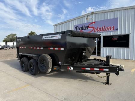 New 2027 PJ Trailers 83" x 14' X 48' Sides DT Dump Trailer