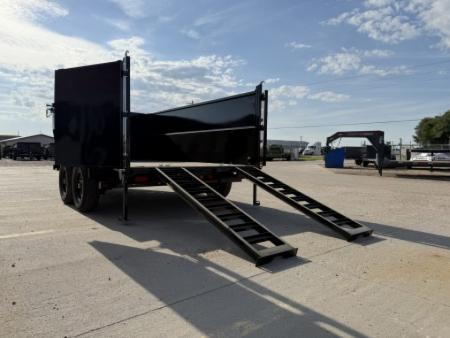 New 2027 PJ Trailers 83" x 14' X 48' Sides DT Dump Trailer