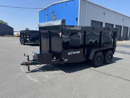 New 2027 BWISE DT612LP-LE-10 6X12 TA Dump Trailer *TARP KIT *44'' SIDES