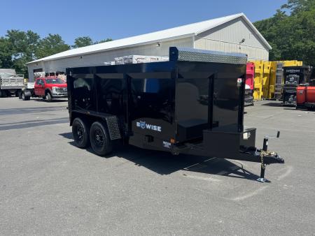New 2027 BWISE DT612LP-LE-10 6X12 TA Dump Trailer *TARP KIT *44'' SIDES