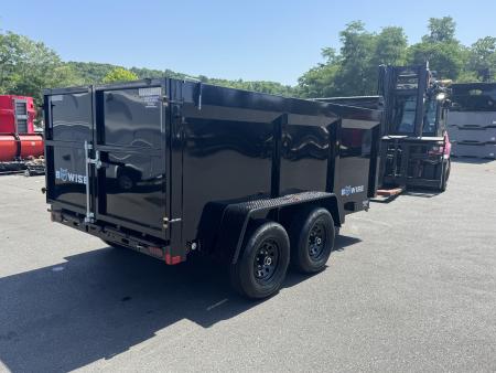 New 2027 BWISE DT612LP-LE-10 6X12 TA Dump Trailer *TARP KIT *44'' SIDES