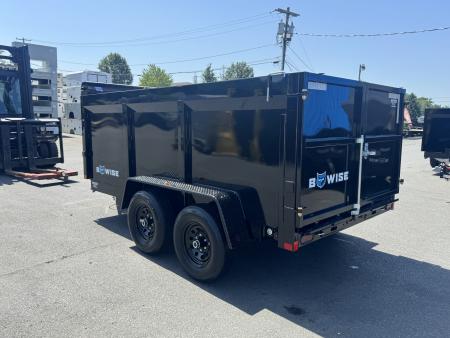 New 2027 BWISE DT612LP-LE-10 6X12 TA Dump Trailer *TARP KIT *44'' SIDES
