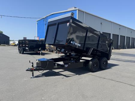 New 2027 BWISE DT612LP-LE-10 6X12 TA Dump Trailer *TARP KIT *44'' SIDES