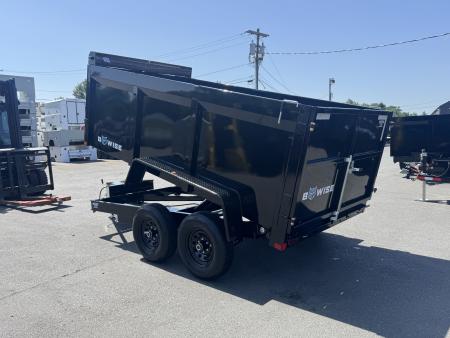 New 2027 BWISE DT612LP-LE-10 6X12 TA Dump Trailer *TARP KIT *44'' SIDES
