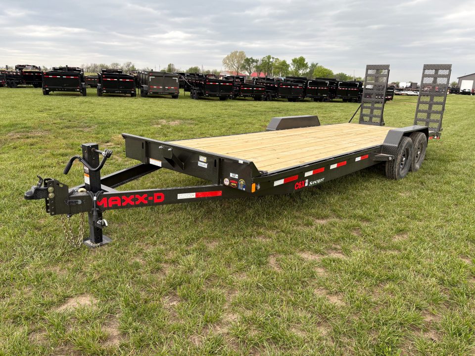 New 2026 MAXX-D 83x24 Tandem 15K Equipment Trailer W/ Stand Up Ramps
