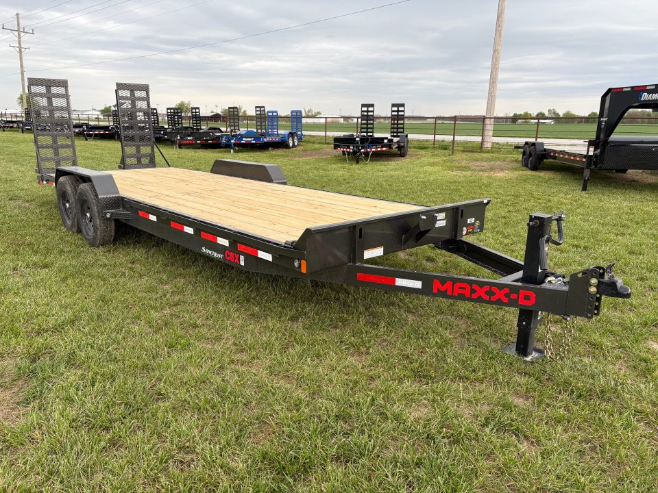 New 2026 MAXX-D 83x24 Tandem 15K Equipment Trailer W/ Stand Up Ramps