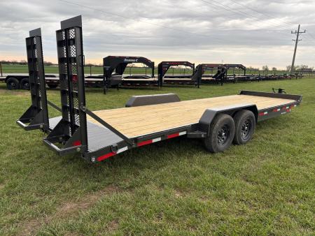 New 2026 MAXX-D 83x24 Tandem 15K Equipment Trailer W/ Stand Up Ramps