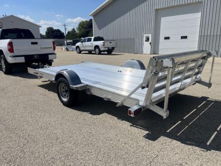Used 2019 Triton Trailers 82" x 14' Aluminum AUT1482 w/ Bifold Gate Utility Trailer