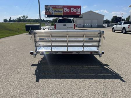 Used 2019 Triton Trailers 82" x 14' Aluminum AUT1482 w/ Bifold Gate Utility Trailer