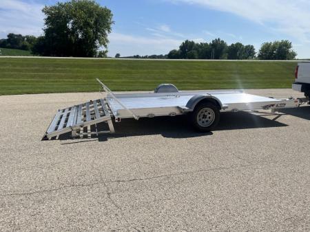 Used 2019 Triton Trailers 82" x 14' Aluminum AUT1482 w/ Bifold Gate Utility Trailer