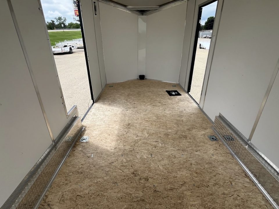 New 2027 Forest River Aluminum Ameralite-Lite 7.5' x 18' + 20" V-Front w/ UTV & Black Out Package Cargo / Enclosed Trailer