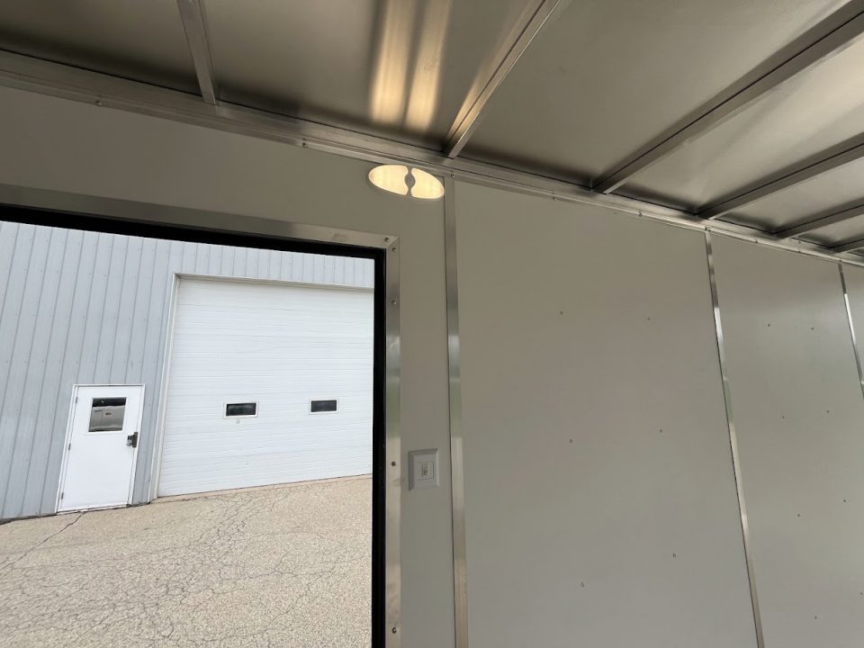 New 2027 Forest River Aluminum Ameralite-Lite 7.5' x 18' + 20" V-Front w/ UTV & Black Out Package Cargo / Enclosed Trailer