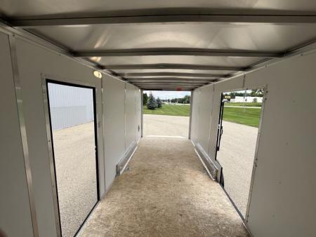 New 2027 Forest River Aluminum Ameralite-Lite 7.5' x 18' + 20" V-Front w/ UTV & Black Out Package Cargo / Enclosed Trailer