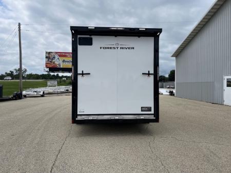 New 2027 Forest River Aluminum Ameralite-Lite 7.5' x 18' + 20" V-Front w/ UTV & Black Out Package Cargo / Enclosed Trailer