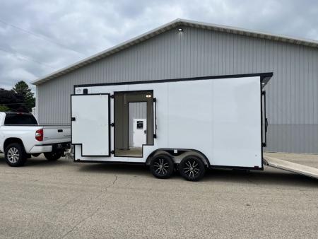 New 2027 Forest River Aluminum Ameralite-Lite 7.5' x 18' + 20  V-Front w/ UTV & Black Out Package Cargo / Enclosed Trailer
