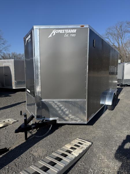 New 2026 Homesteader 7x16IT V-Nose - 7' Interior - SILVER - OHV PKG. ATV/UTV TRAILER