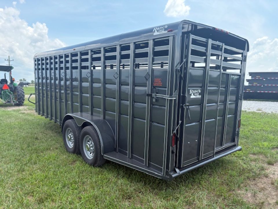 New 2026 Calico Trailers 6'8x20 Tandem 14K Livestock Trailer W/ 2 Cut Gates