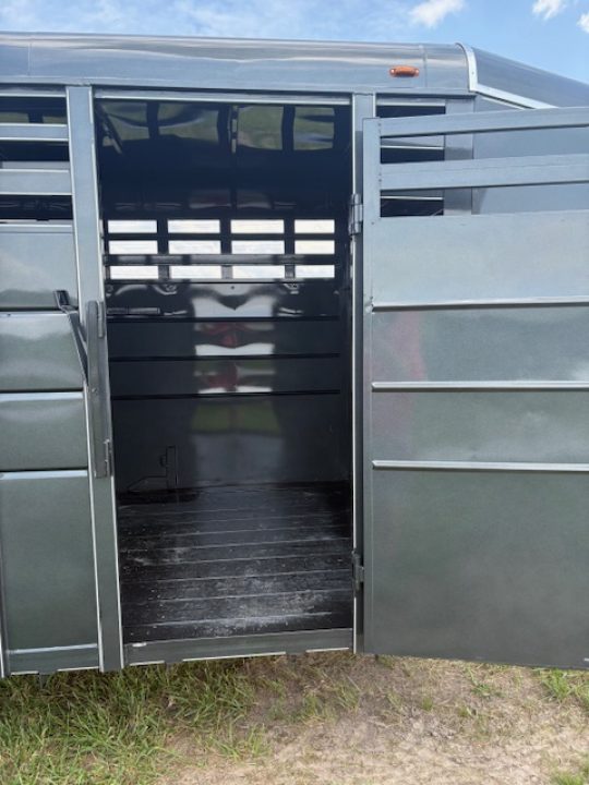 New 2026 Calico Trailers 6'8x20 Tandem 14K Livestock Trailer W/ 2 Cut Gates