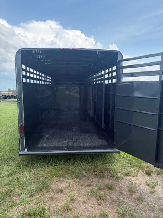New 2026 Calico Trailers 6'8x20 Tandem 14K Livestock Trailer W/ 2 Cut Gates