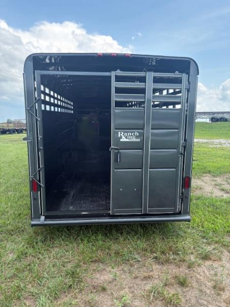 New 2026 Calico Trailers 6'8x20 Tandem 14K Livestock Trailer W/ 2 Cut Gates