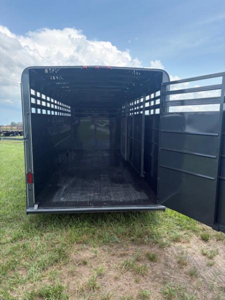 New 2026 Calico Trailers 6'8x20 Tandem 14K Livestock Trailer W/ 2 Cut Gates