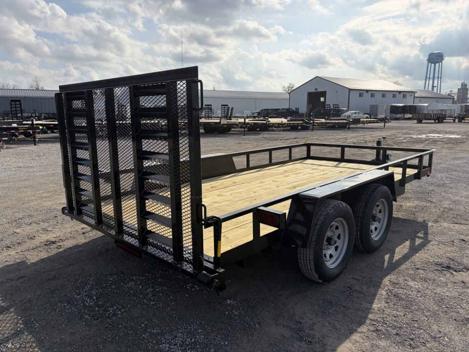 New 2026 AMO AL14TBXW (82" X 14') 7K Heavy Duty Landscape Utility Trailer
