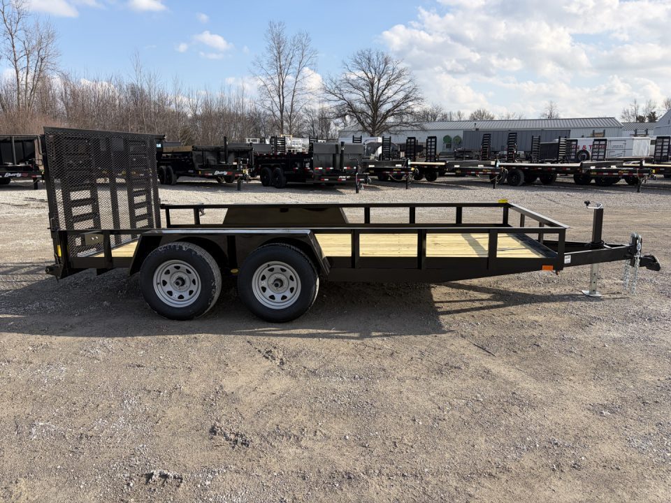 New 2026 AMO AL14TBXW (82" X 14') 7K Heavy Duty Landscape Utility Trailer
