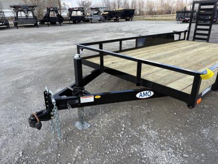 New 2026 AMO AL14TBXW (82" X 14') 7K Heavy Duty Landscape Utility Trailer