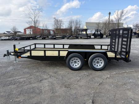 New 2026 AMO AL14TBXW (82" X 14') 7K Heavy Duty Landscape Utility Trailer