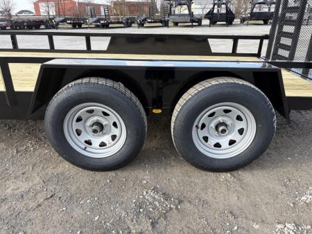 New 2026 AMO AL14TBXW (82" X 14') 7K Heavy Duty Landscape Utility Trailer