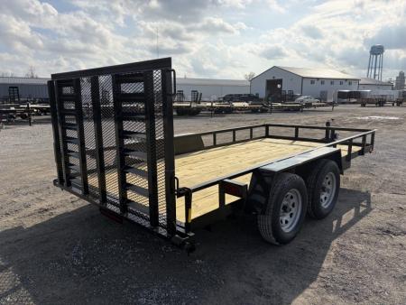 New 2026 AMO AL14TBXW (82" X 14') 7K Heavy Duty Landscape Utility Trailer