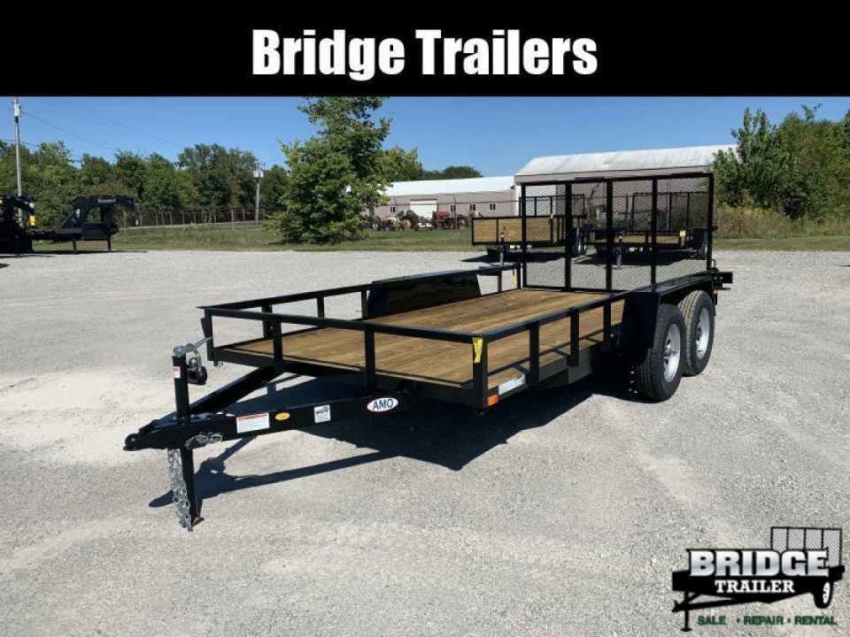New 2026 AMO AL14TBXW (82" X 14') 7K Landscape Utility Trailer