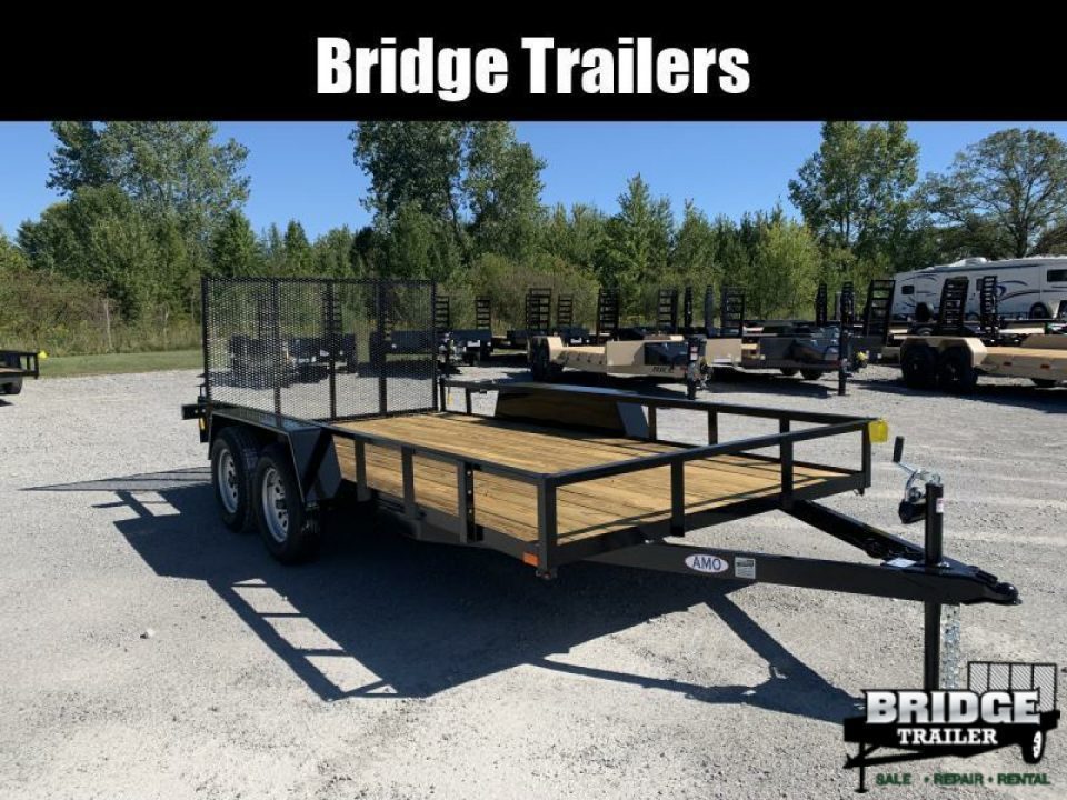 New 2026 AMO AL14TBXW (82" X 14') 7K Landscape Utility Trailer