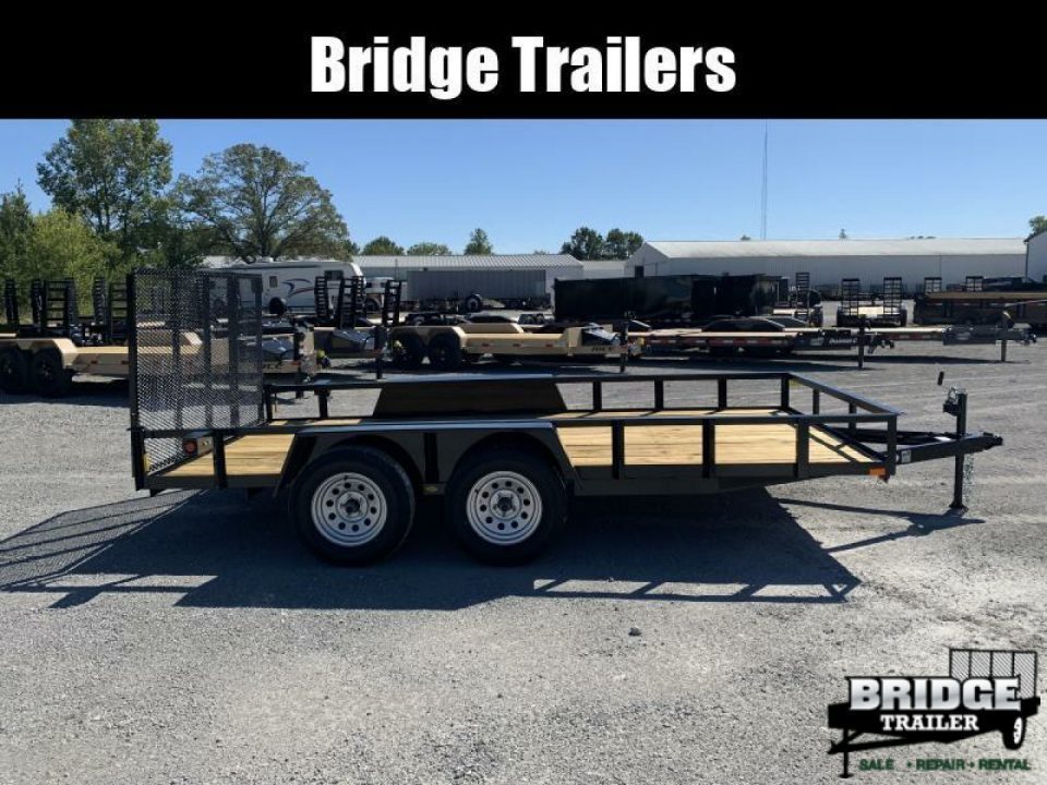 New 2026 AMO AL14TBXW (82" X 14') 7K Landscape Utility Trailer