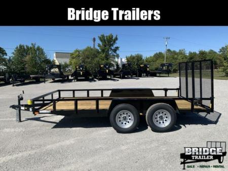 New 2026 AMO AL14TBXW (82" X 14') 7K Landscape Utility Trailer